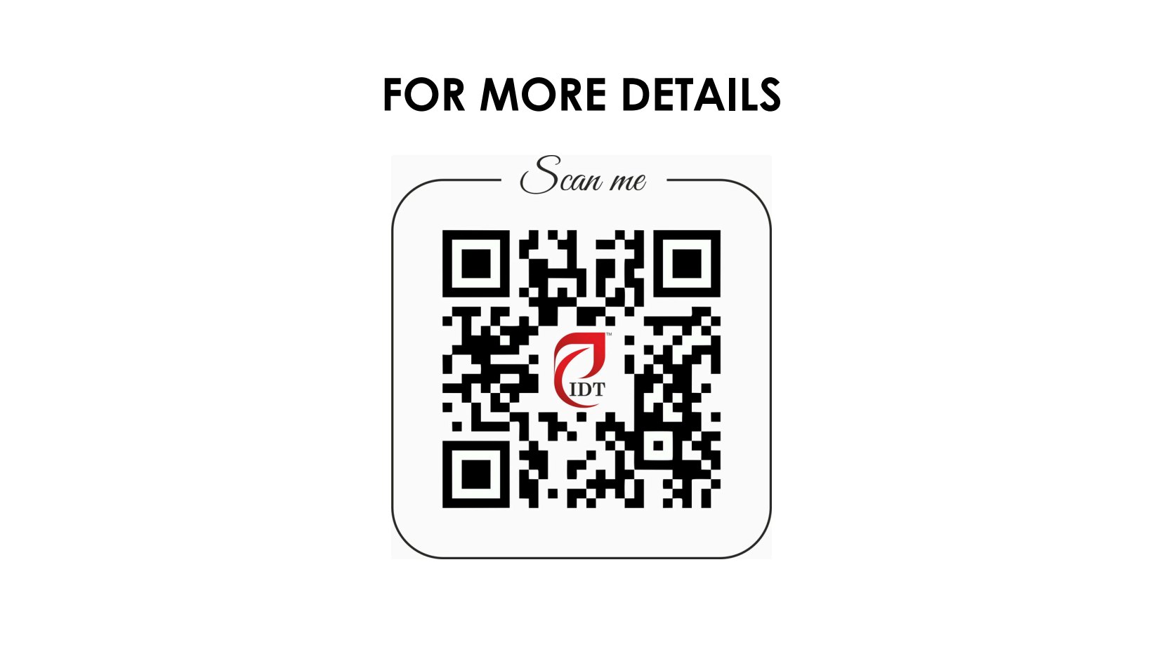 IDT QR code for more details